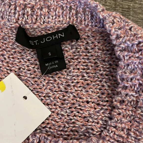 NWT!! St. John - Marled Foil Crewneck Sweater - Purple - Size Small - Picture 9 of 9